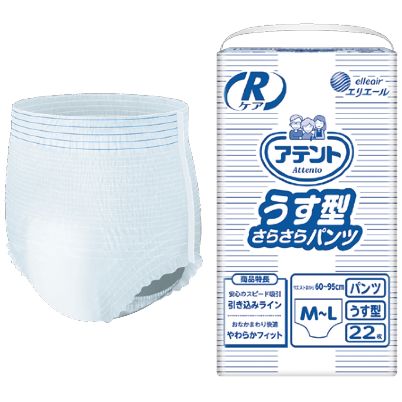 アテント Rケア うす型さらさらパンツ M~L